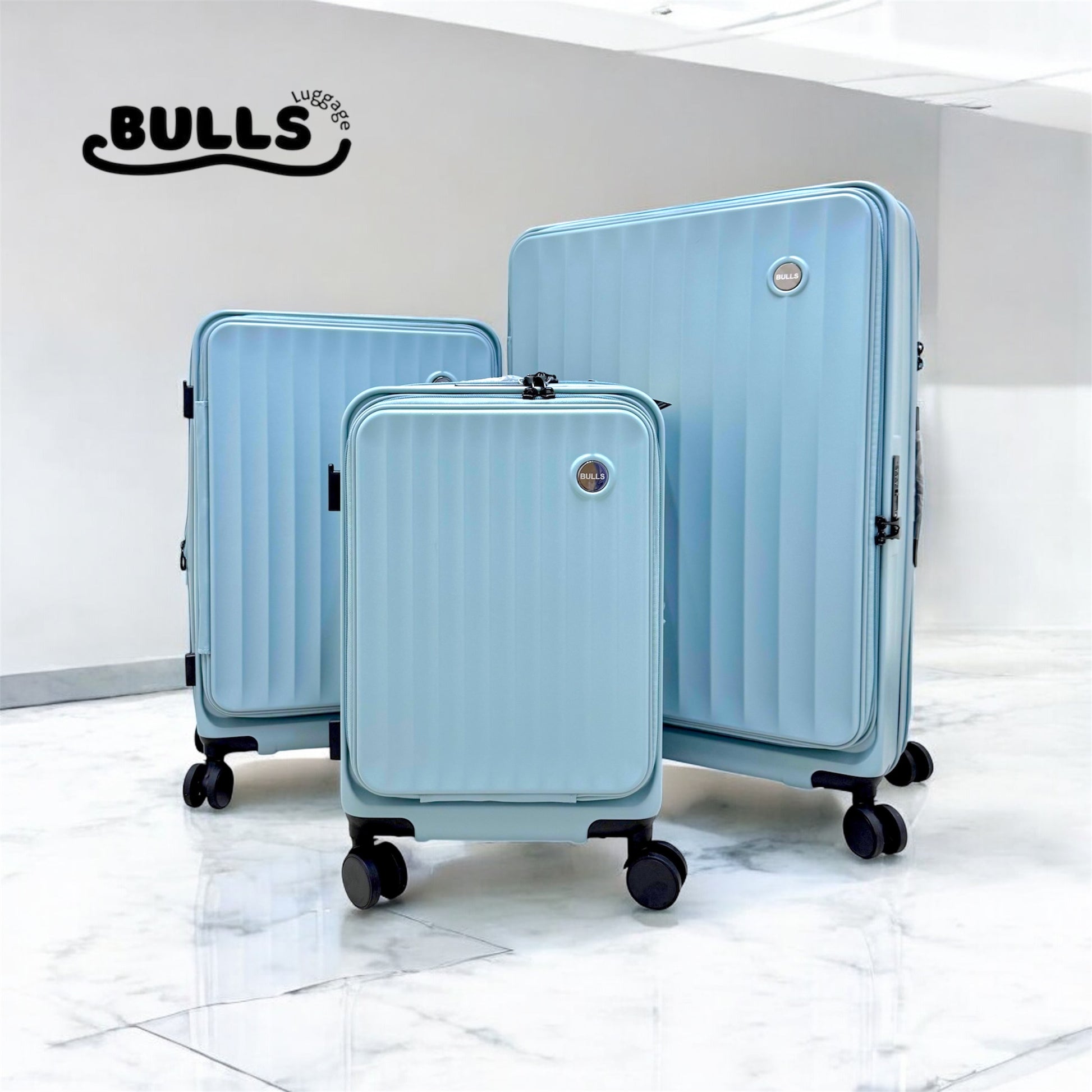 Bulls 2007 100%PC前開+中開可擴充超輕行李箱
