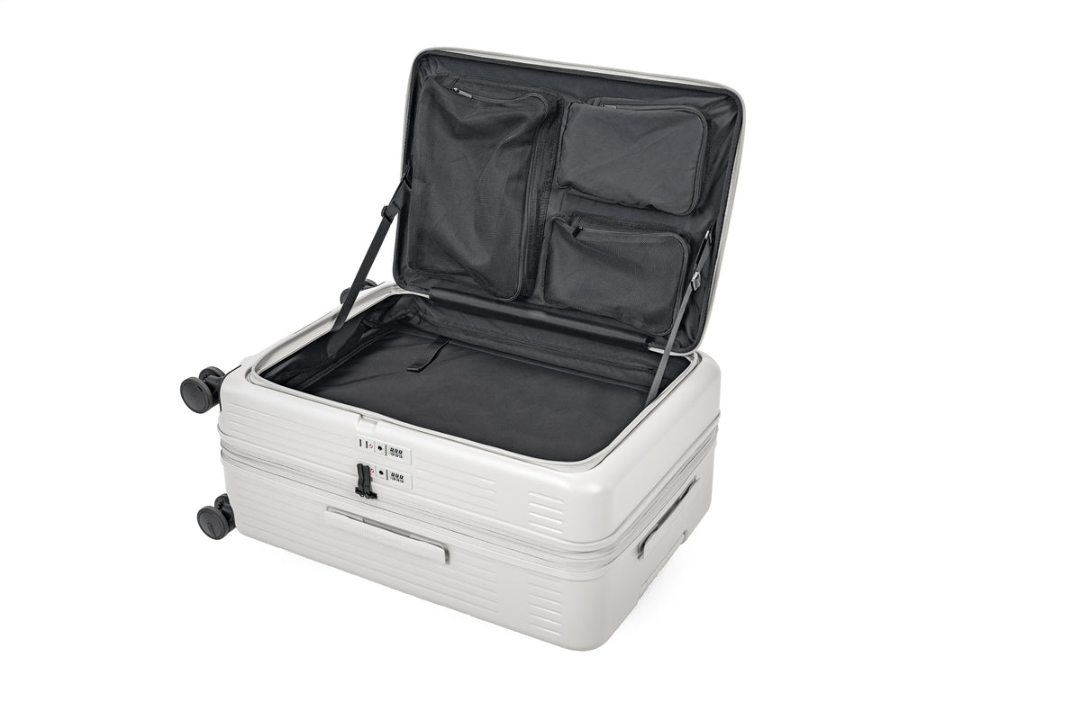 最新JOURNEY J11 EXP Hinomoto Japan Luggage 前開+中開+擴展+日本剎車(雲朵白色）￼