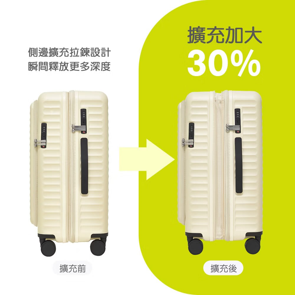 全新Morococo 三箱組 前開/對開行李箱 暮色緋紅(19+24+28吋可套疊收納)一套三件