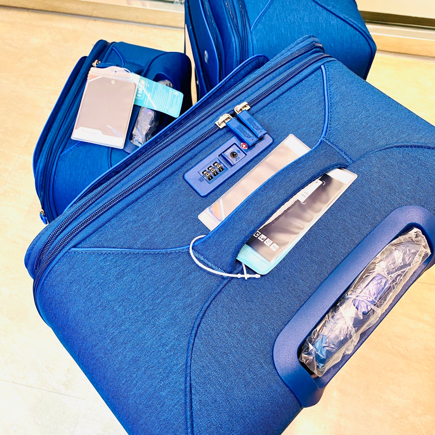 免費送貨一套3件VERAGE 17006 20/24/28寸藍色手提可伸縮拉捍行李箱